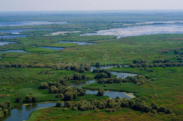 多瑙河三角洲鸟瞰图