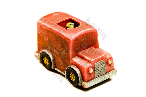 小时候的红色玩具车