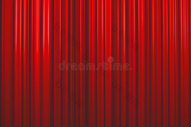 深红色的窗帘