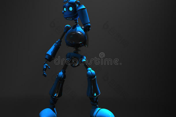 蓝色机器人角色