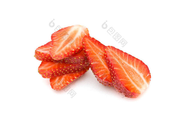 草莓切片。