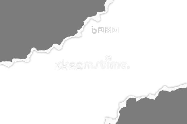 撕开的带有回收标志的纸张-包图企业站