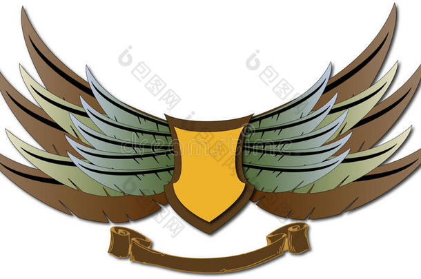 翅膀和盾牌