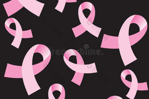 粉色癌丝带无缝背景