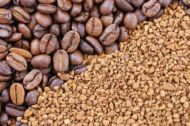 咖啡豆和<strong>颗粒</strong>