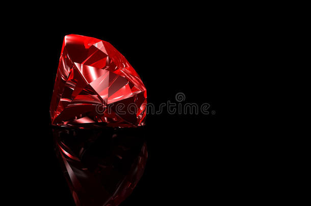 红宝石3d黑色背景