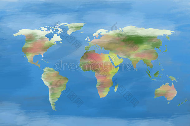 绘世界地图