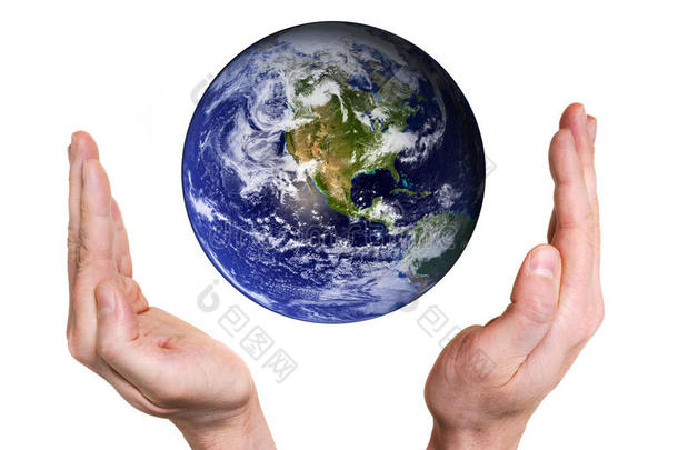 保护地球的手