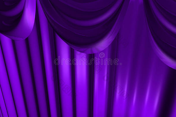 美丽的紫色窗帘背景