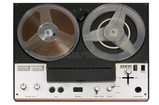 老式开卷磁带录音机