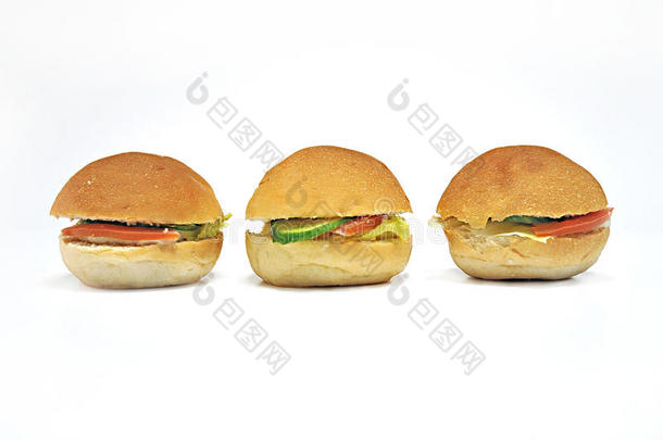 三个迷你三明治