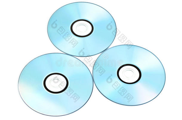 白色隔离的可打印DVD