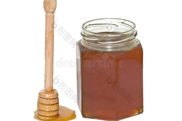 蜂蜜和蜂蜜勺（蜂蜜棒）