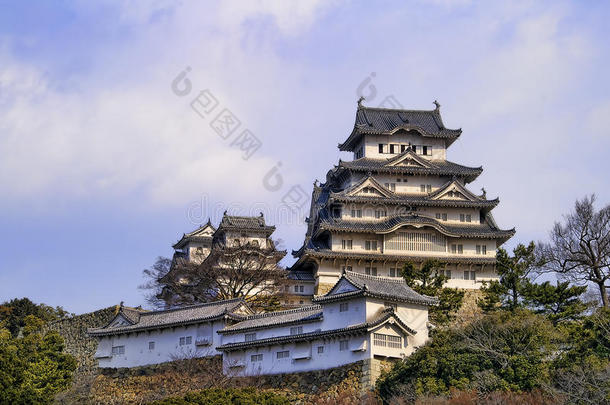 雄伟的日本姬陵城堡。