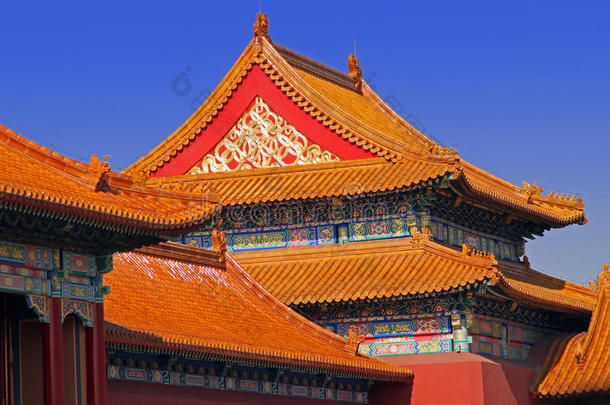 中国古典屋顶。紫禁城
