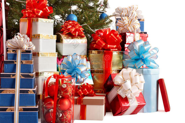 团体礼品盒，<strong>蓝球</strong>圣诞树。