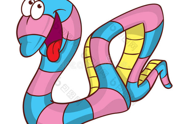 蛇卡通插图
