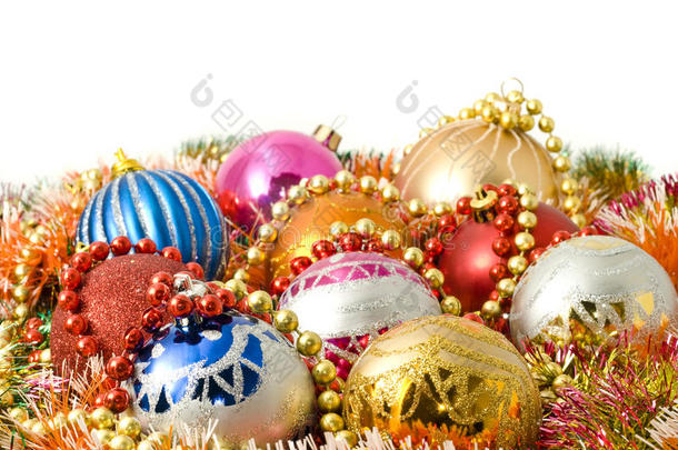 圣诞装饰-球和彩色<strong>金属箔</strong>