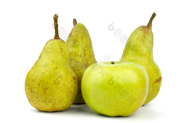 三个青梨和苹果