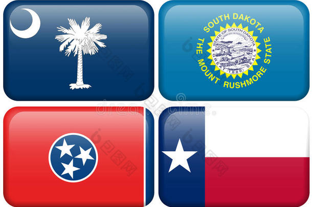 州旗：sc，sd，田纳西州，德克萨斯州
