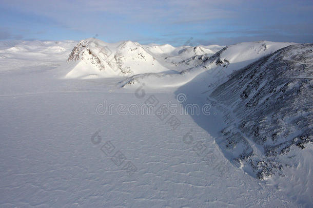 东格陵兰海岸冬季景观