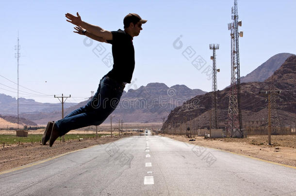 沙漠公路-跳跃场景
