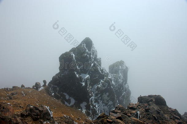 厄瓜多尔安第斯山脉的<strong>雾凇</strong>石。