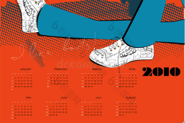 2010年英语日历（带靴子）