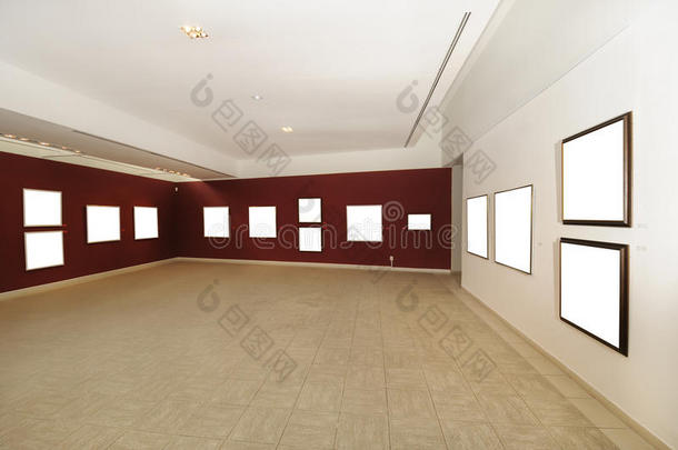 现代美术馆空白画布空间