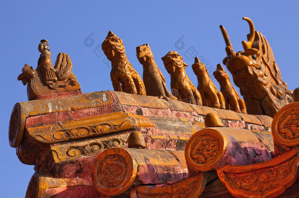 北京紫禁城<strong>屋顶</strong>雕像