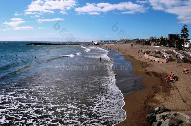 加那利岛圣奥古斯丁海滩