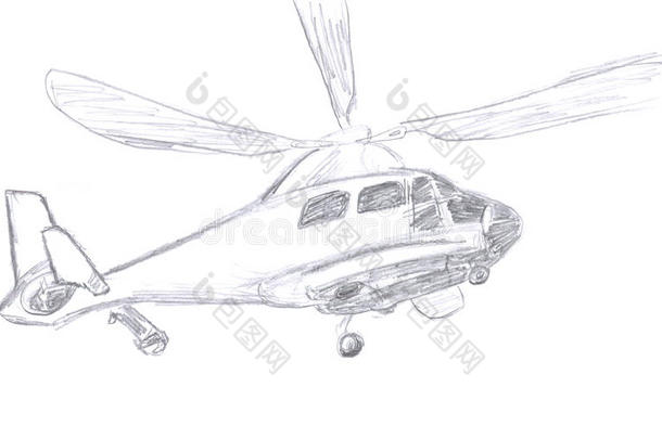 直升机草图