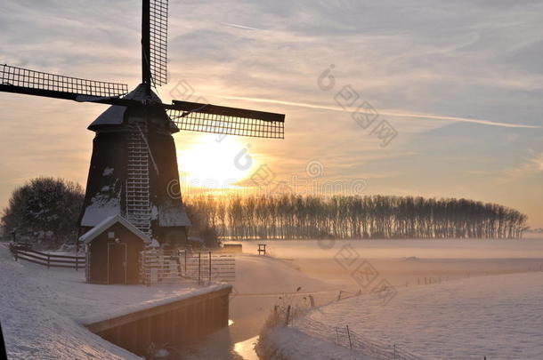 荷兰美丽的冬天