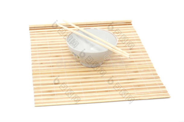 竹席筷碗