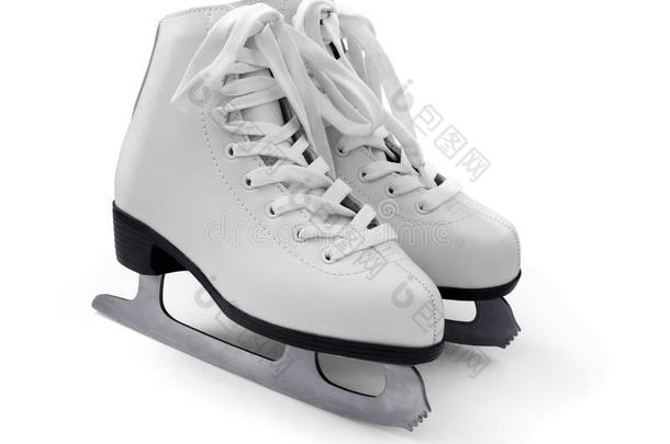 白色<strong>花样滑冰</strong>鞋