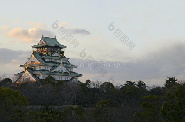 大阪城堡的雄伟形象