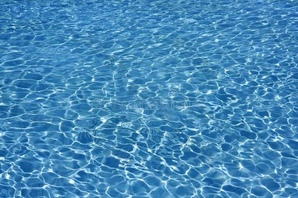 背景蓝色夏季泳池水纹理