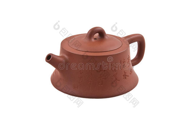 象形纹饰棕色陶瓷茶壶