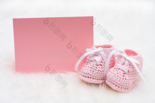 粉色婴儿短靴