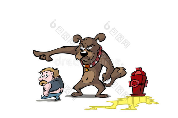 人、狗和消防栓