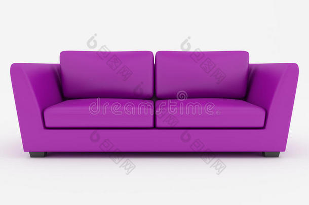 紫色现代沙发