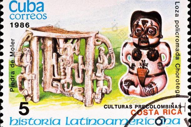 邮票展示了哥斯达黎加文化的典范
