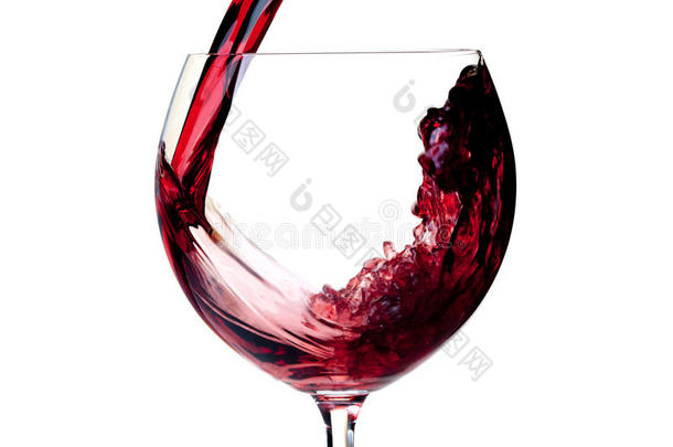 葡萄酒收藏-红酒倒入玻璃杯