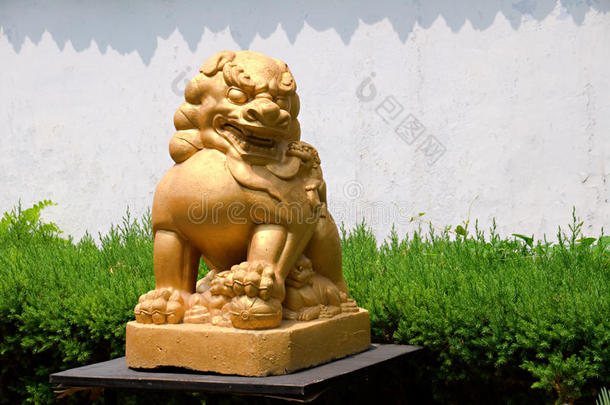 中国寺庙石狮
