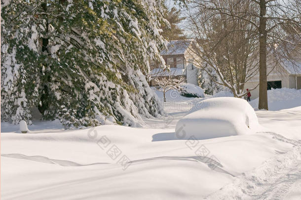 暴风雪后弃车