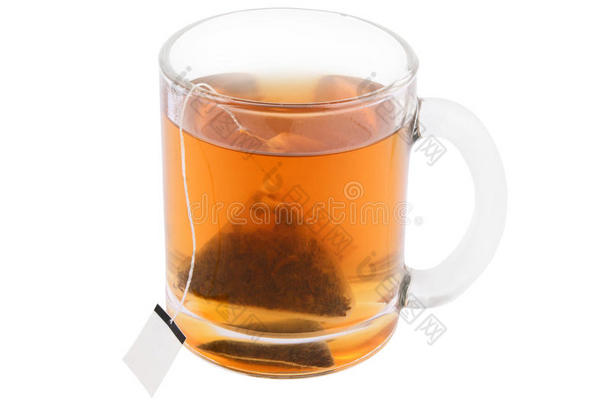 隔离茶包的<strong>玻璃茶杯</strong>