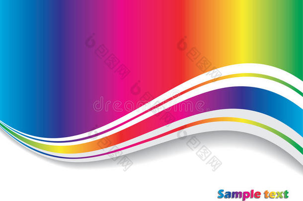 带波抽象彩虹