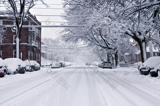 多雪的街道