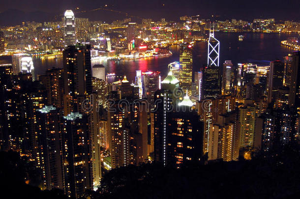 香港维多利亚峰夜景