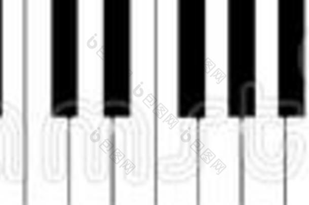 钢琴键盘-孤立矢量图解